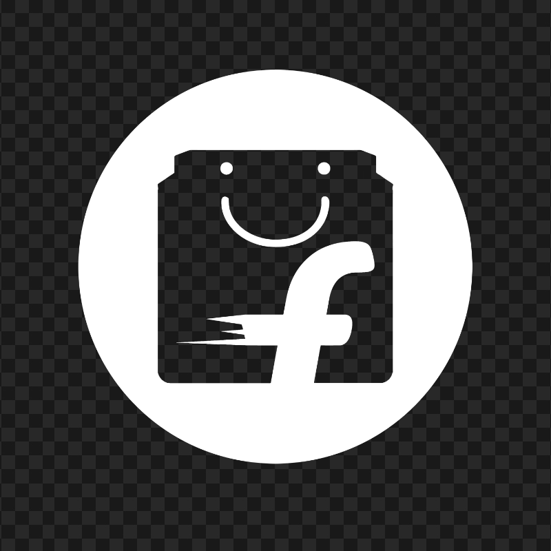 HD Flipkart White Round Icon PNG