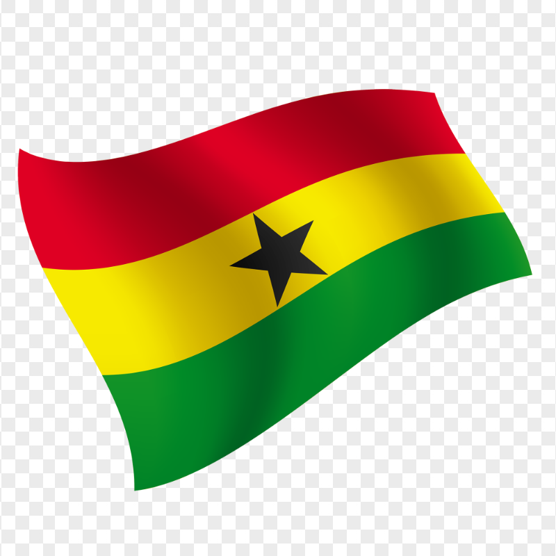 HD Flying Illustration Ghana Flag PNG