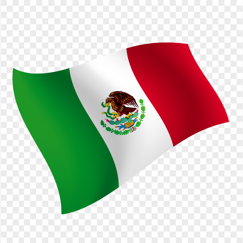 HD Flying Mexico Flag Illustration PNG