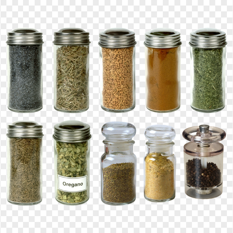 HD Food Spice Glass Bottles PNG