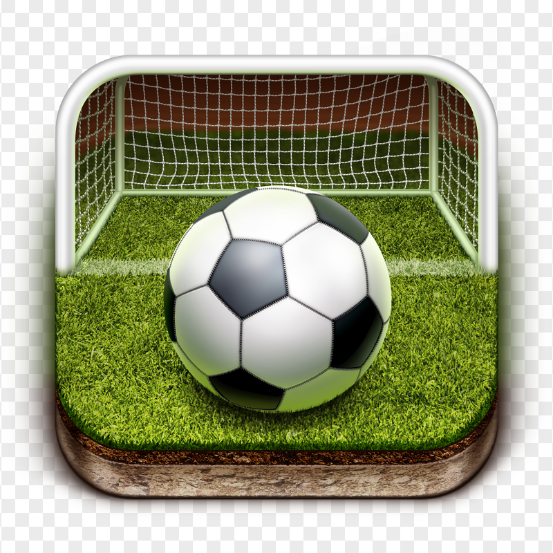 HD Football Field Goal Ball Square App Icon PNG