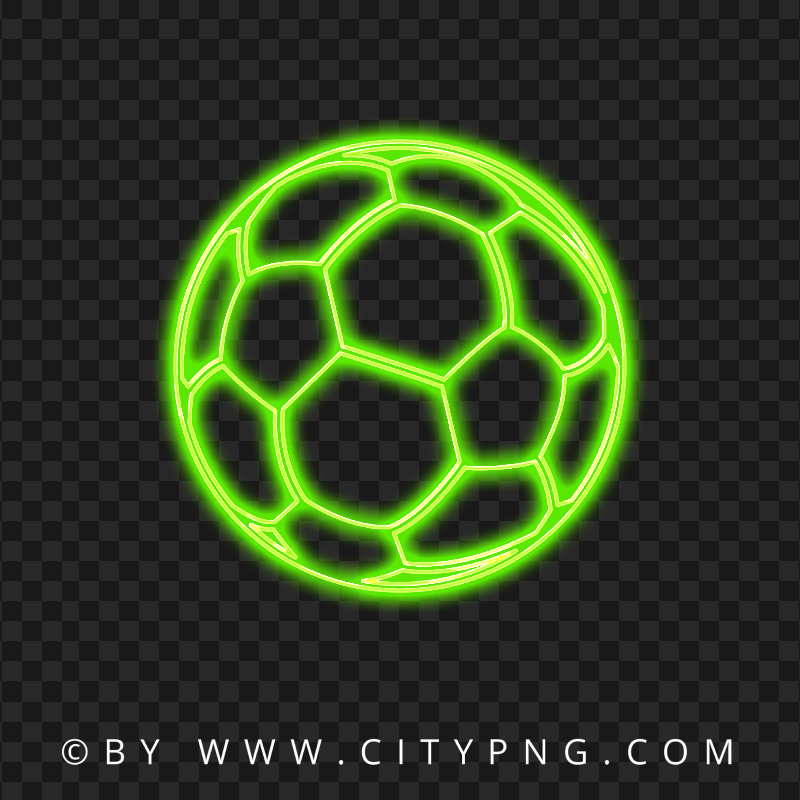 HD Football Soccer Green Lime Neon Ball PNG