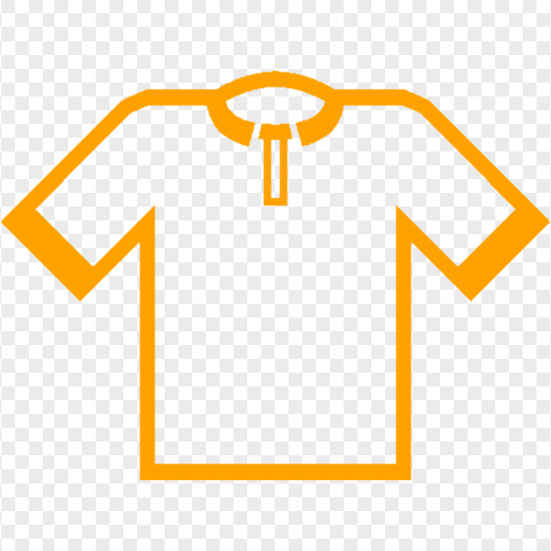 HD Football T-shirt Orange Icon Transparent Background