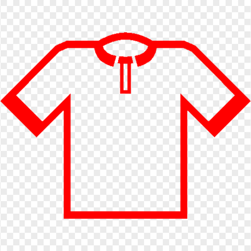 HD Football T-shirt Red Icon Transparent Background