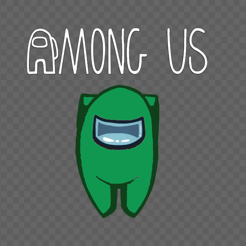 HD Fortegreen Among Us Character With Logo PNG
