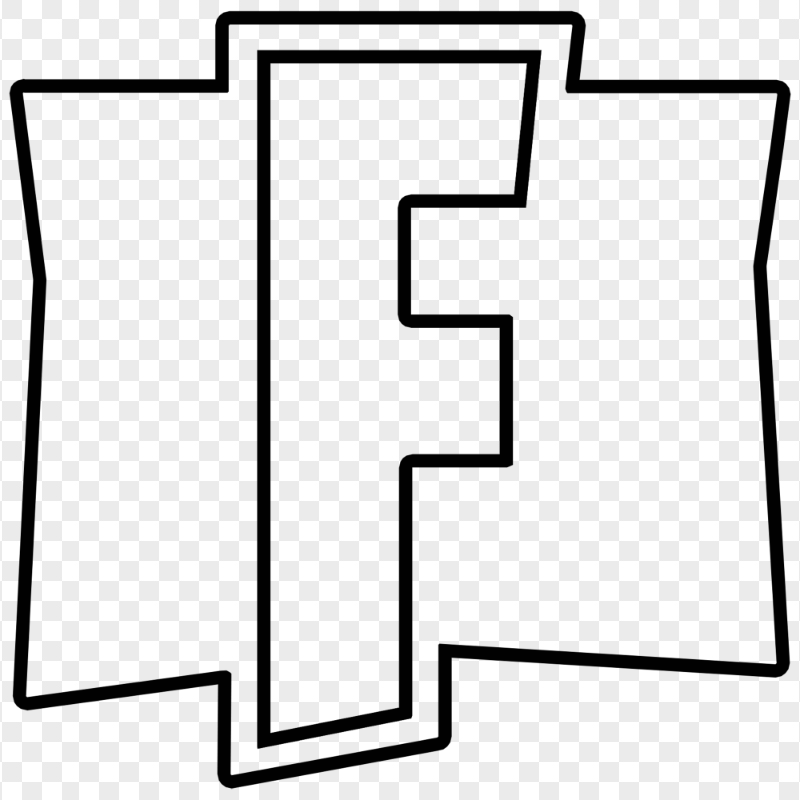 Fn Outline HD Outline Fortnite Battle Royale Logo PNG | Citypng