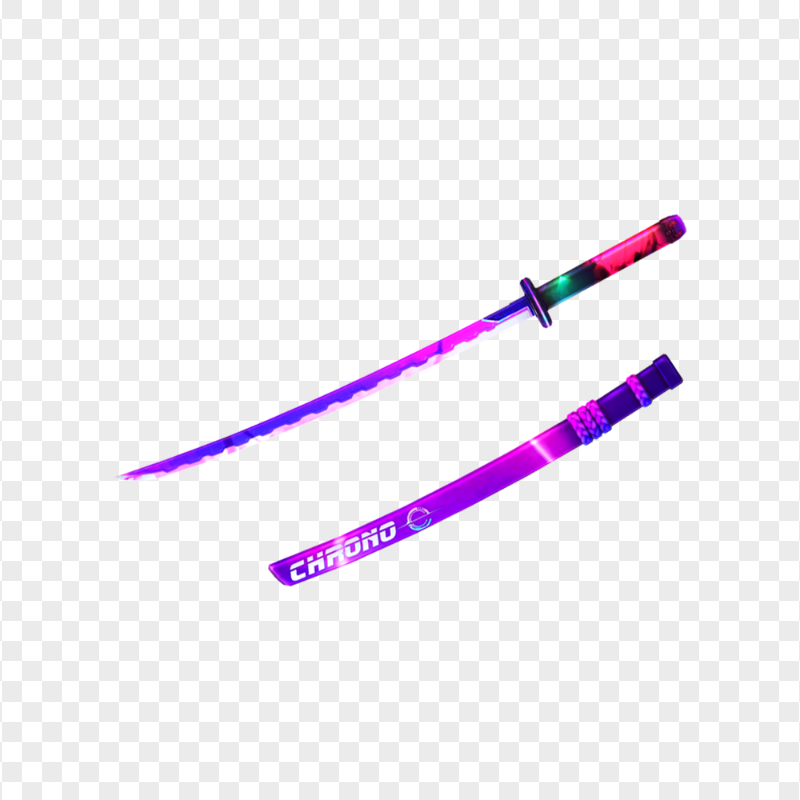 HD Free Fire Chrono Katana Weapon Skin Transparent PNG