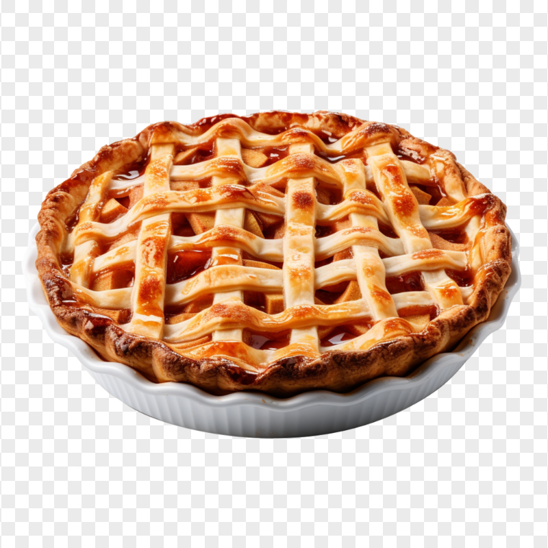 HD Fresh Sweet Apple Pie Dish Transparent PNG