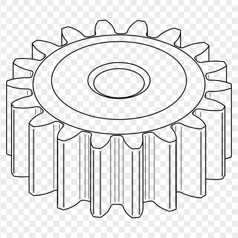 HD Gear Drawing Transparent Background