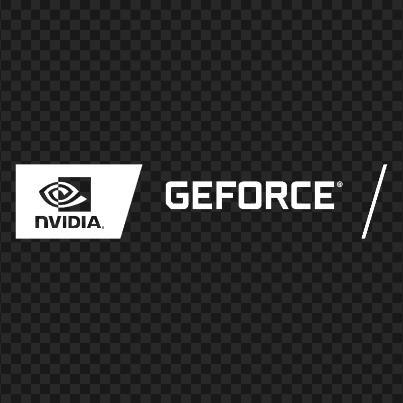 HD Geforce Nvidia White Logo Transparent Background