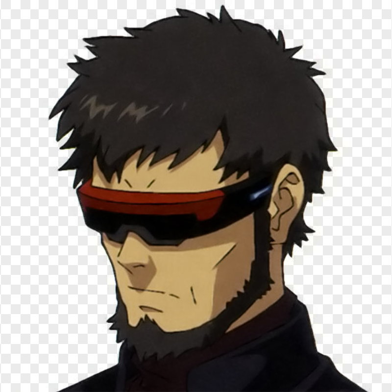 HD Gendo Ikari Face PNG