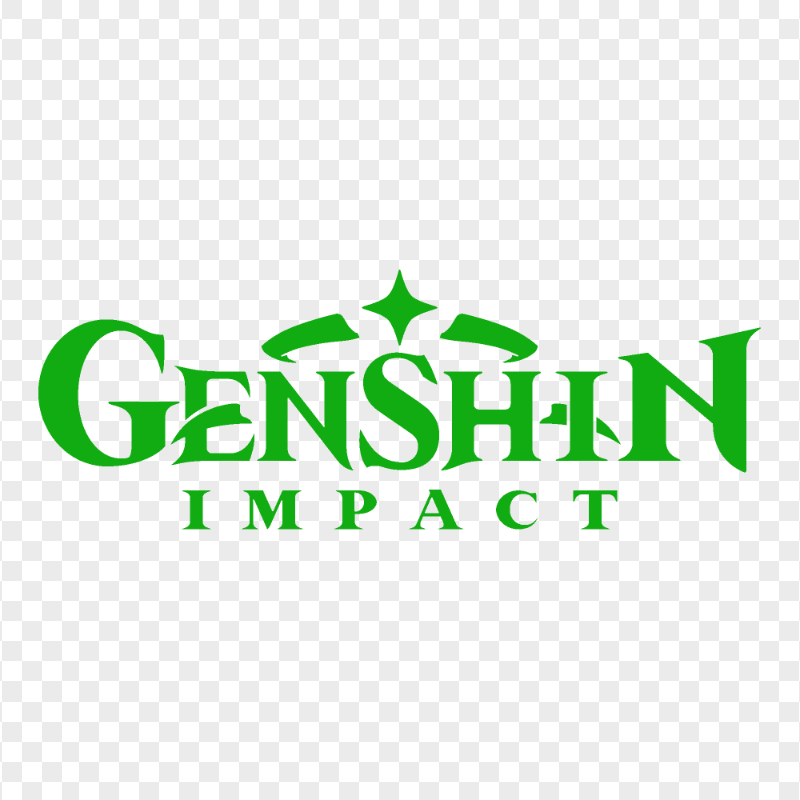 HD Genshin Impact Game Green Logo Transparent Background