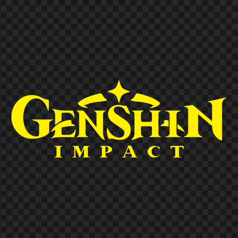 HD Genshin Impact Game Yellow Logo Transparent Background