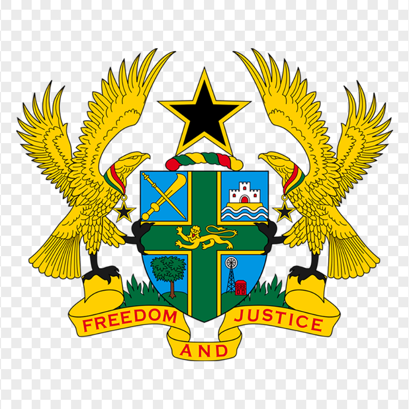 HD Ghana Coat Of Arms Logo PNG