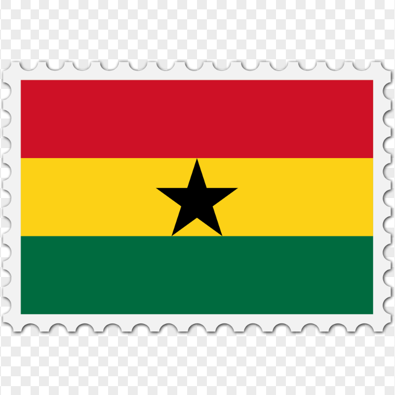 HD Ghana Ghanaian Flag Postage Stamp PNG