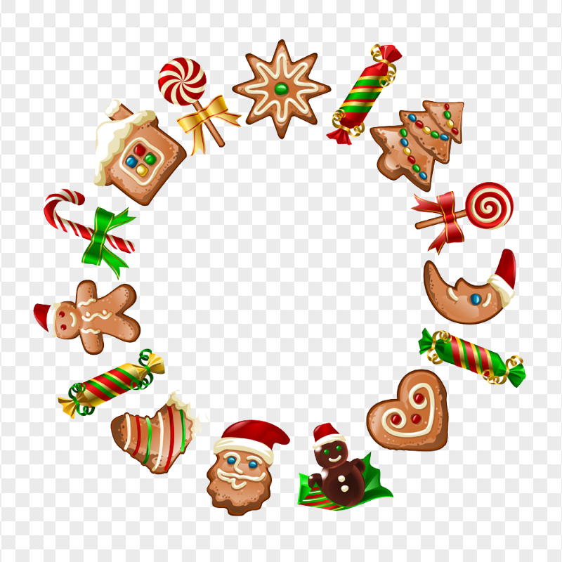 HD Gingerbread Christmas Characters PNG