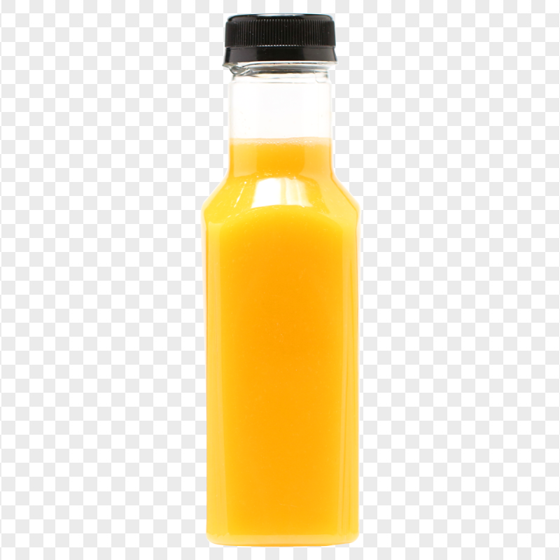 HD Glass Bottle Of Orange Juice PNG