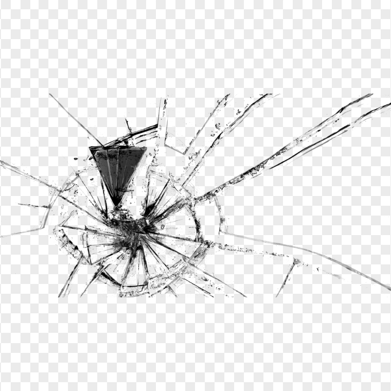 HD Glass Crack Cracked Broken Effect PNG
