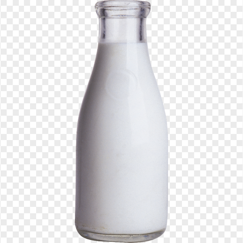 HD Glass Milk Bottle White Liquid PNG