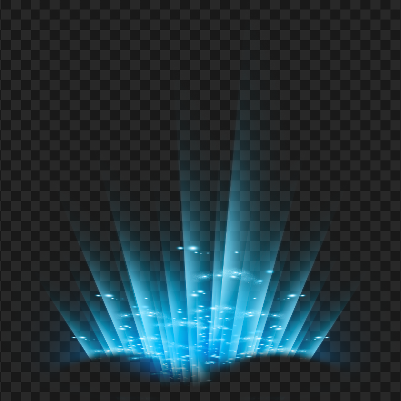 HD Glowing Blue Rays Effect Transparent PNG