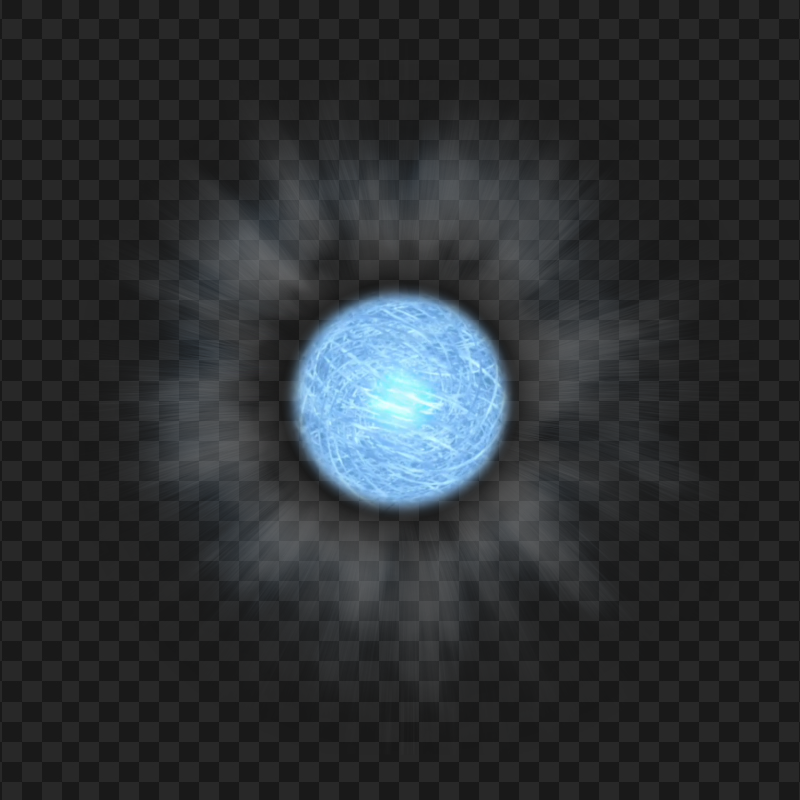 HD Glowing Blue Round Ball Effect PNG
