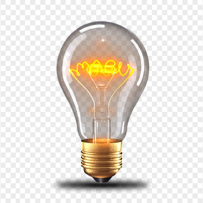HD Glowing Bulb Yellow Light PNG