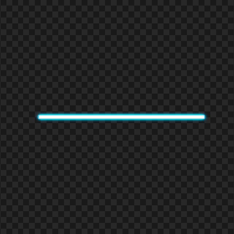 HD Glowing Light Blue Line Neon Transparent PNG