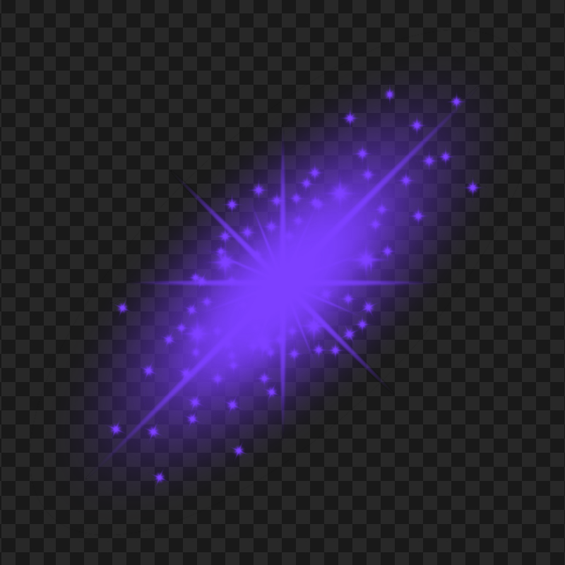 HD Glowing Purple Light Effect Transparent Background