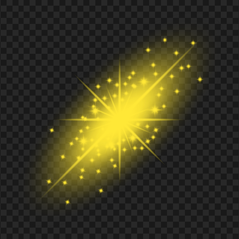 HD Glowing Yellow Light Effect PNG