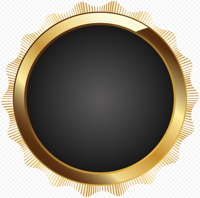 HD Gold & Black Certificate Logo PNG | Citypng