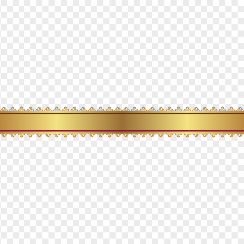 HD Gold Border With Lace Effect Transparent PNG