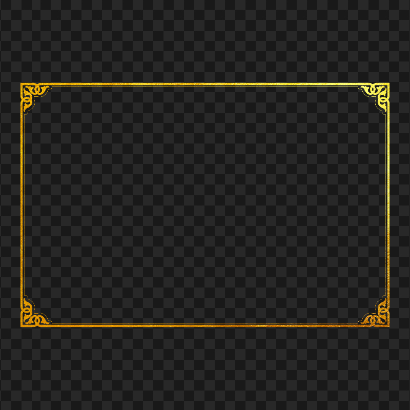 HD Gold Certificate Frame Border PNG