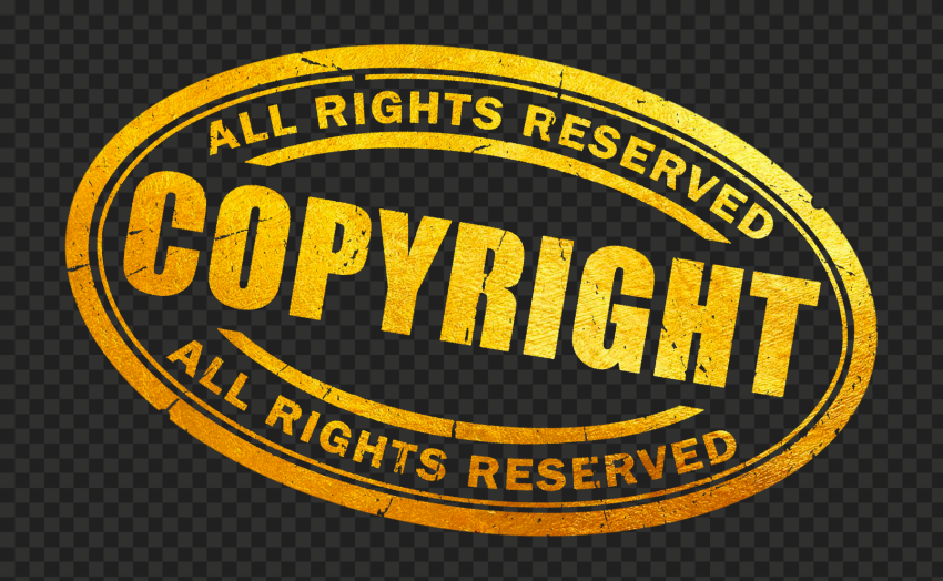 Copyright All Rights Reserved Blue Stamp HD PNG | Citypng