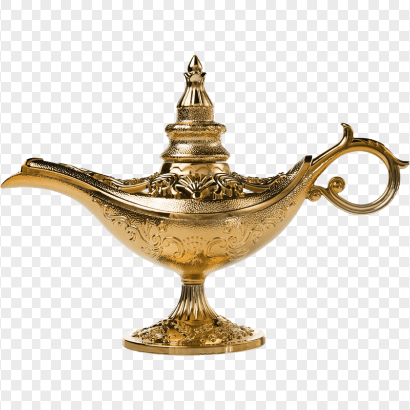 HD Gold Genie Aladdin Oil Lamp PNG