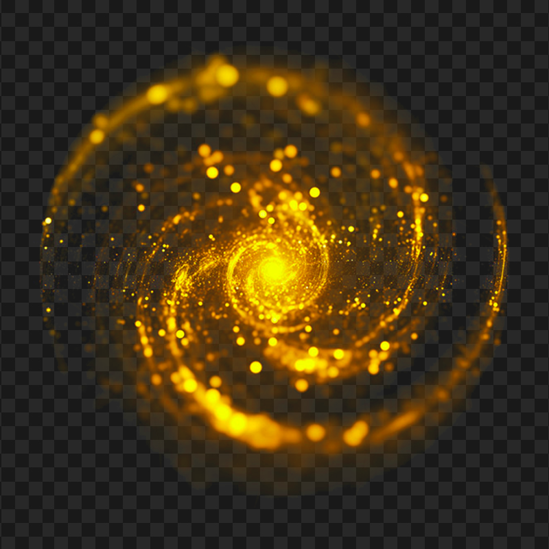 HD Gold Glowing Hole Swirl Spiral PNG