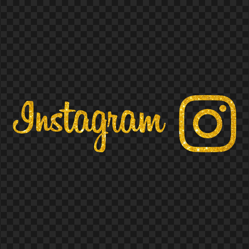 HD Gold Golden Glitter Instagram Logo
