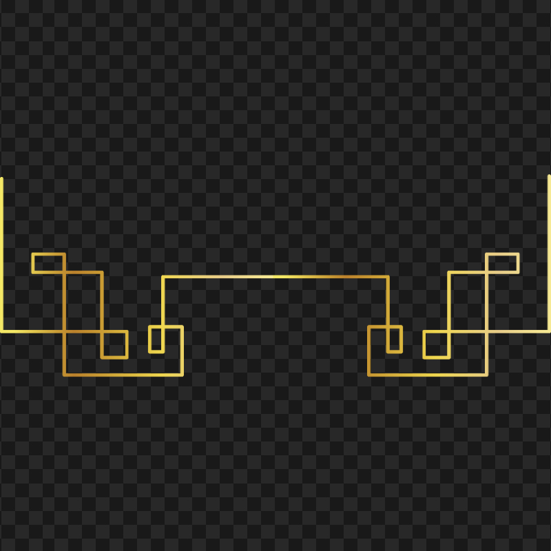 HD Gold Line Illustration Transparent Background