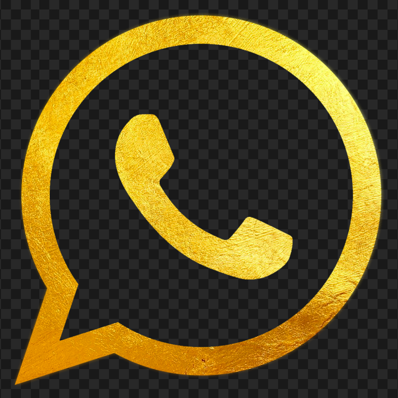 HD Gold Official Whatsapp Wa Watsup Logo Icon PNG