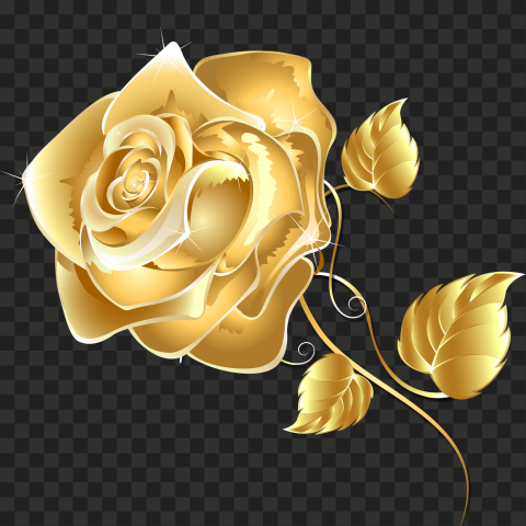 HD Gold Rose Flower Luxury PNG | Citypng
