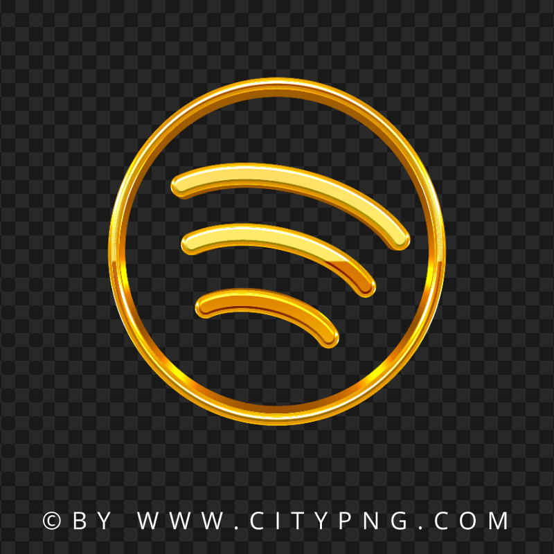 HD Gold Spotify Logo Icon PNG Citypng