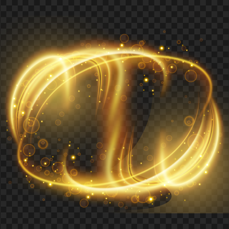 HD Golden Gold Abstract Light Lines Effect PNG