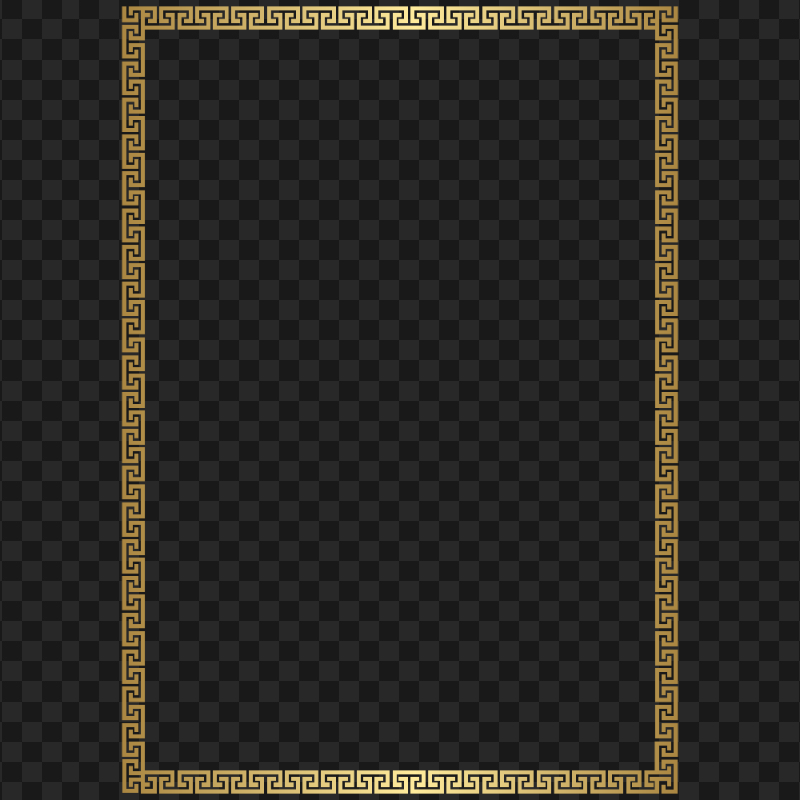 HD Golden Gold Border Frame Transparent PNG