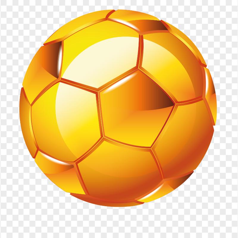 HD Golden Gold Yellow Football Ball PNG