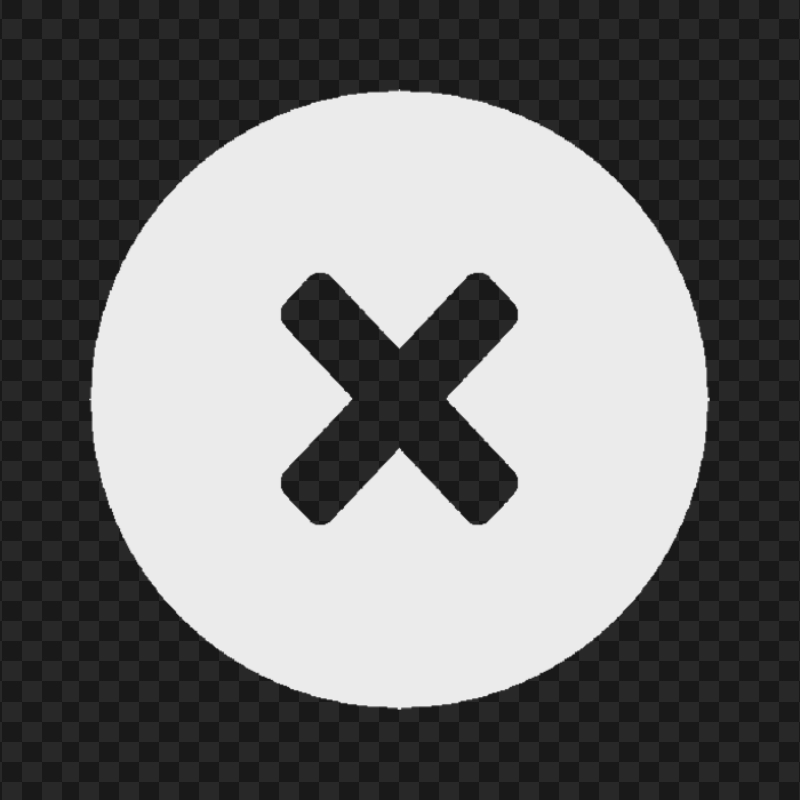 HD Gray Round Close X Icon Transparent Background