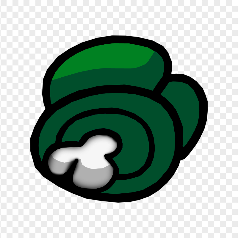 HD Green Among Us Crewmate Character Dead Body PNG