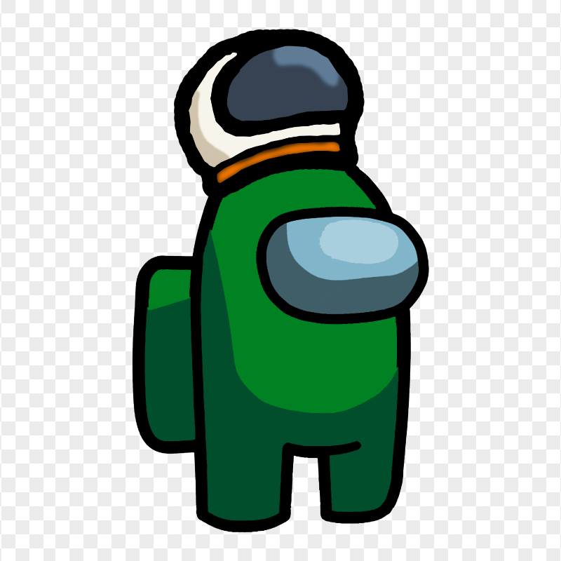HD Green Among Us Crewmate Character With Astronaut Helmet PNG