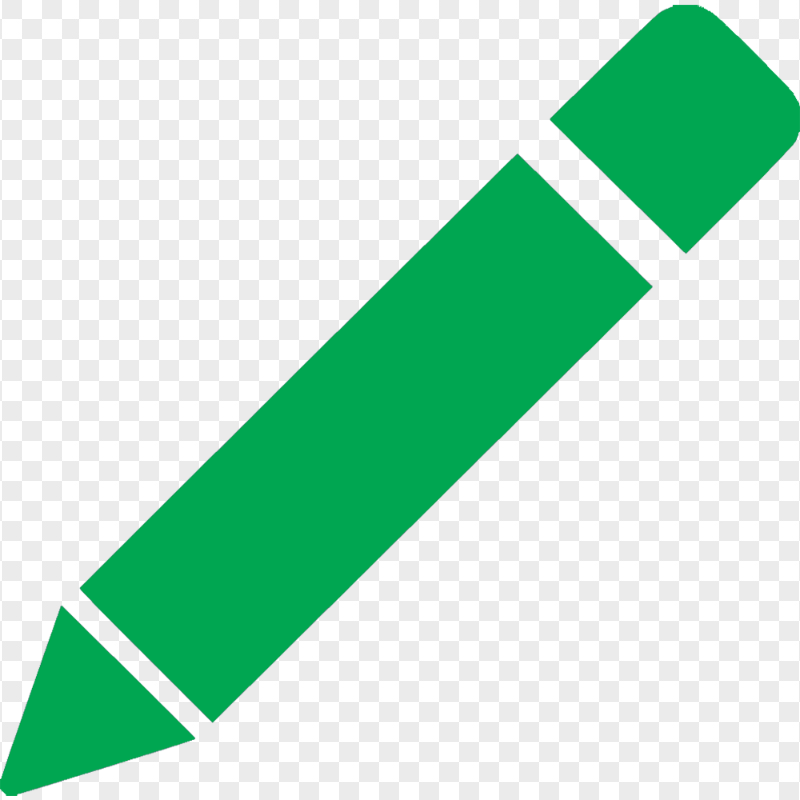 HD Green Angle Pencil Icon PNG
