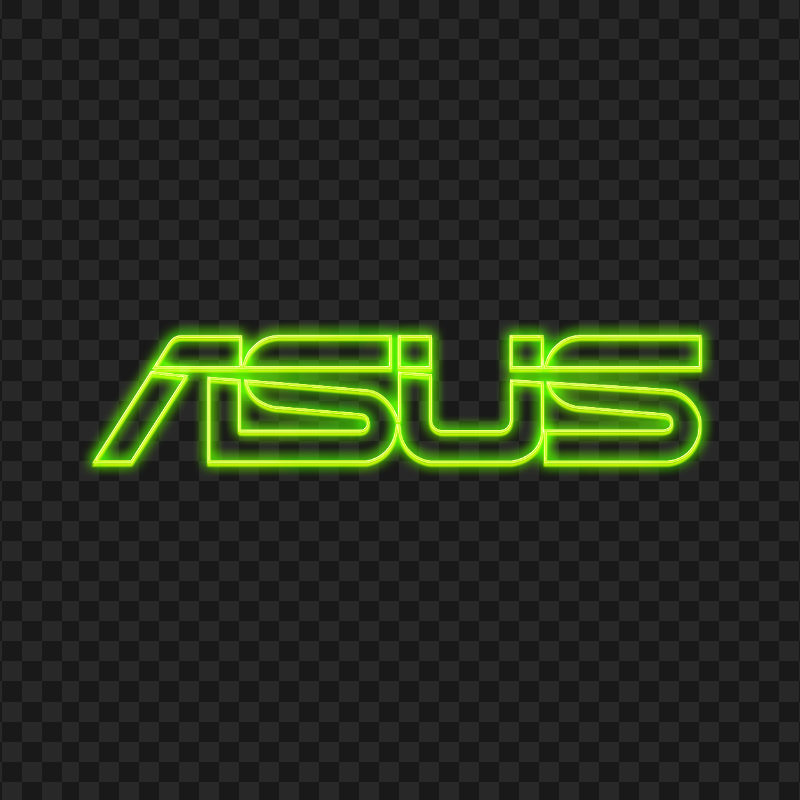 HD Green Asus Neon Logo PNG