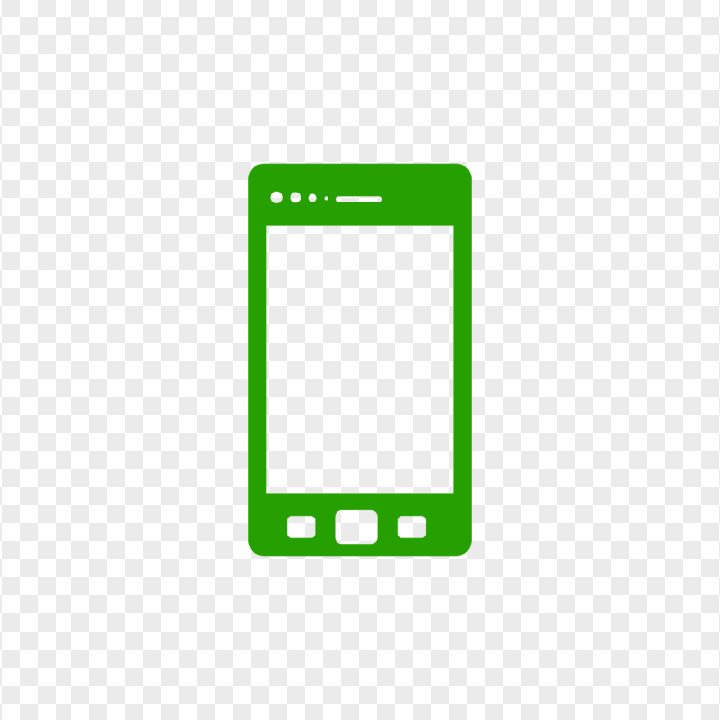 HD Green Cell Phone Icon Transparent PNG