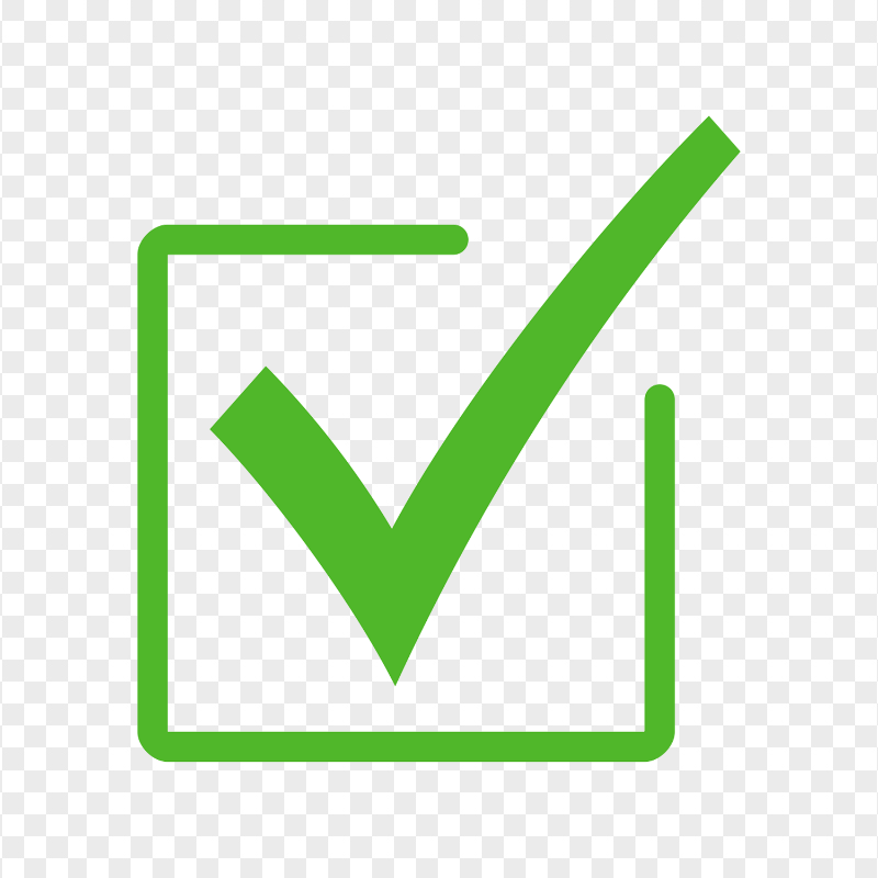 HD Green Checkbox Tick Mark Symbol Icon PNG